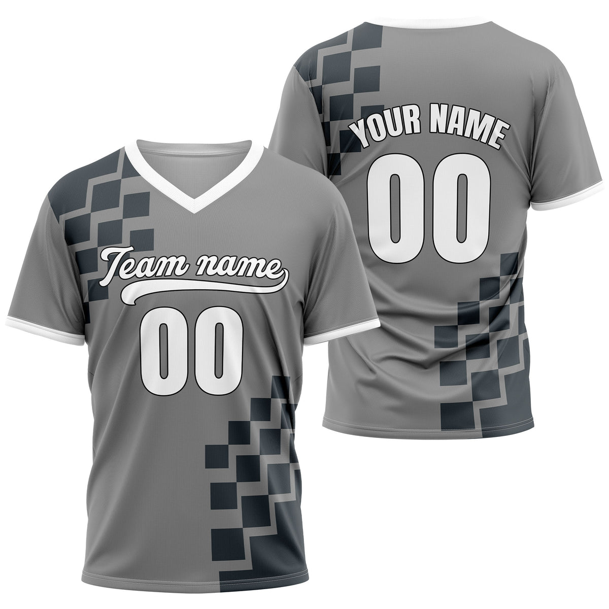 Custom Shadow Pixel Blue Baseball Sports Jersey Personalized Uniform with Name & Number