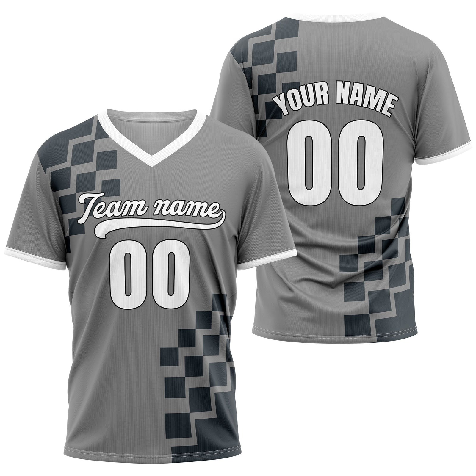 Custom Shadow Pixel Blue Baseball Sports Jersey Personalized Uniform with Name & Number