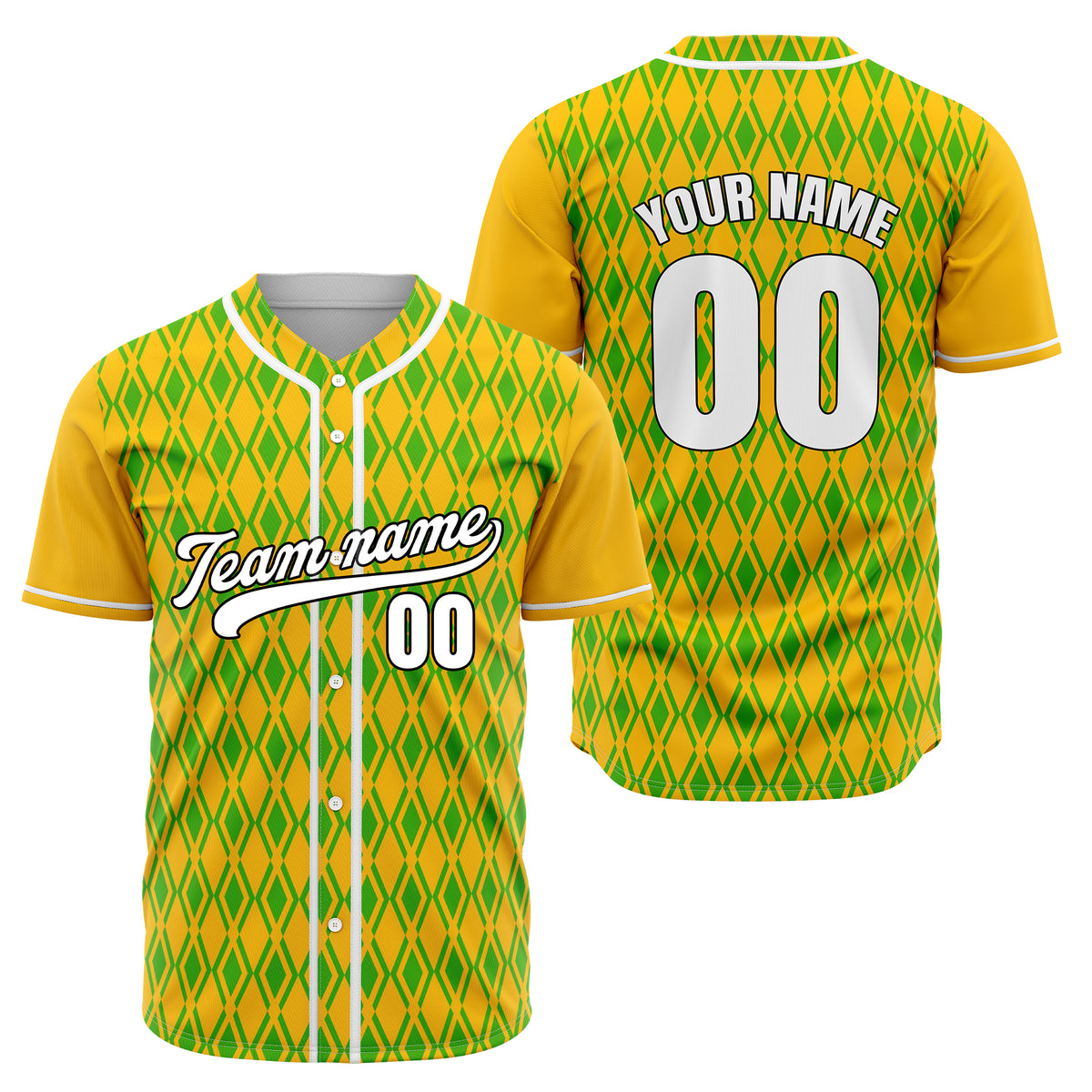Custom Rhombic Edge Orange Baseball Sports Jersey Personalized Uniform with Name &amp; Number