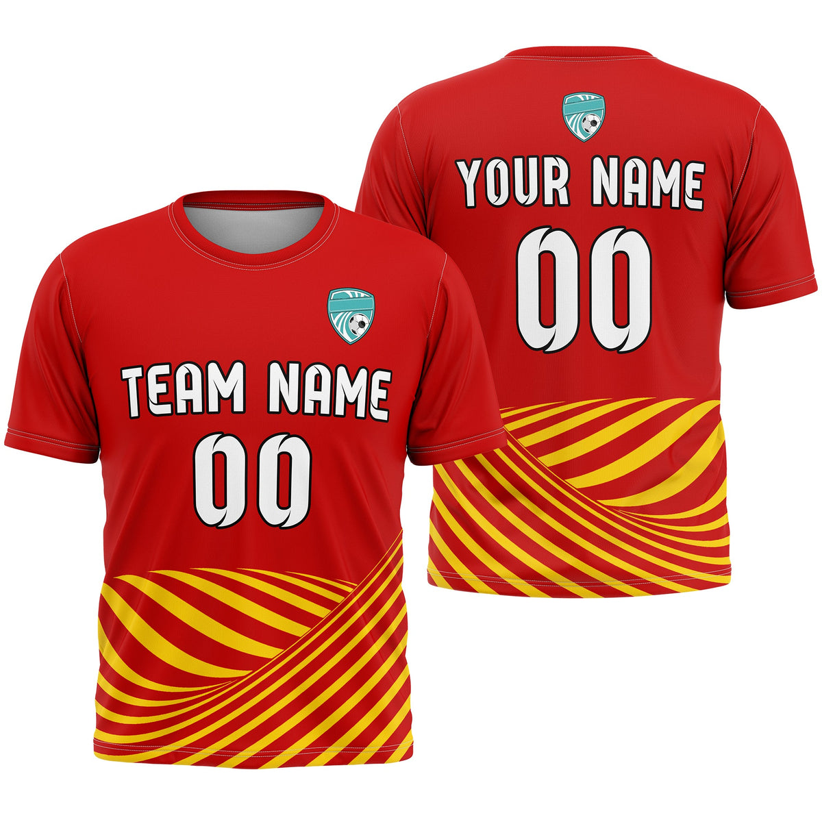 Custom Soccer R Stripes D4 SurgeLine Aqua Sports Tops Jersey