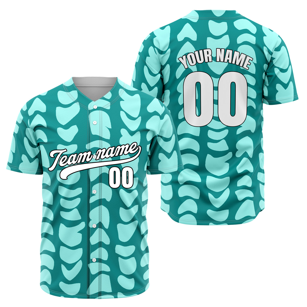 Custom Hawaii Waves Teal Baseball Sports Jersey Personalized Uniform with Name &amp; Number