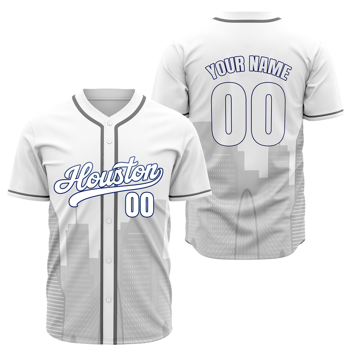 Custom City Pulse White Baseball Sports Jersey Personalized Uniform with Name &amp; Number