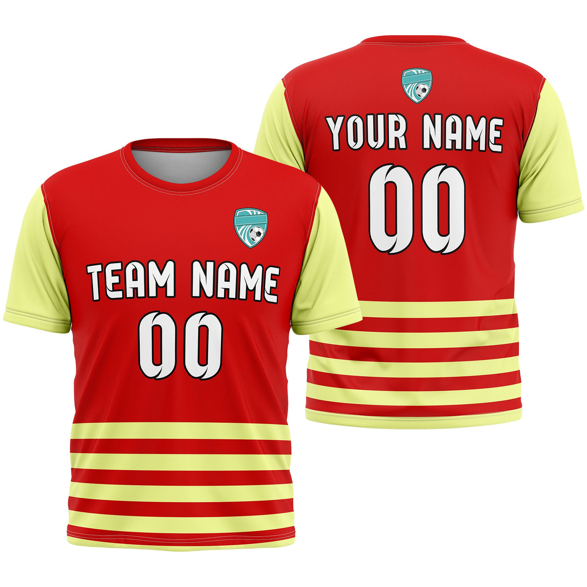 Custom Soccer R Stripes Volt Stripe D5 Sports Tops Jersey