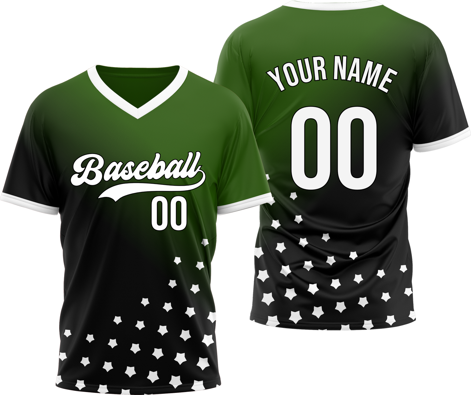 Custom Twilight Stars Baseball White Sports Jersey Personalized Uniform with Name & Number