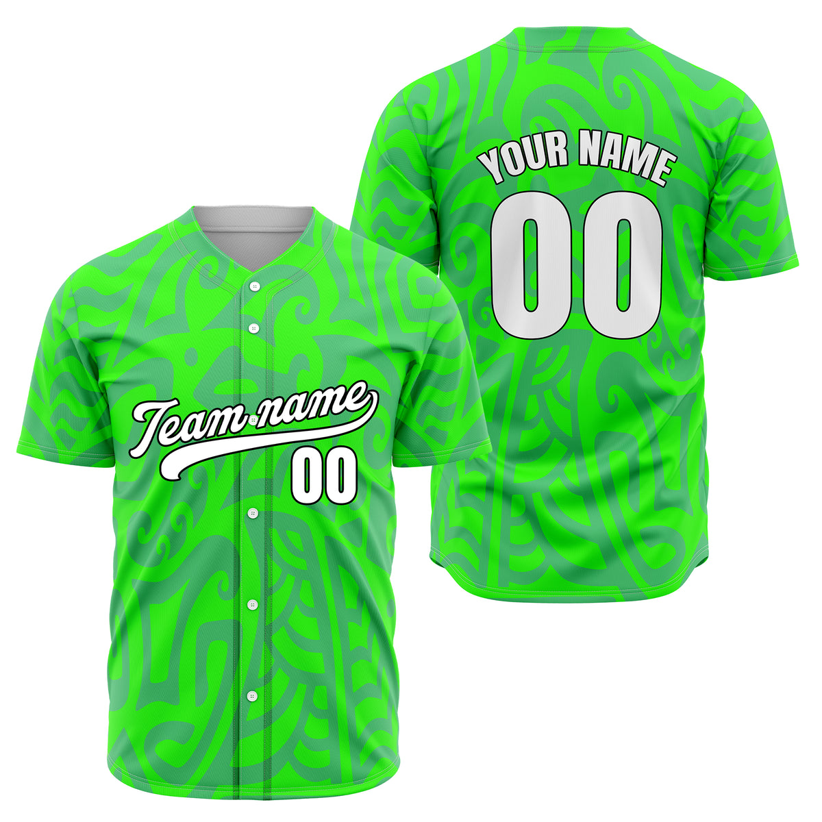 Custom Hawaii Blaze Neon Green Baseball Sports Jersey Personalized Uniform with Name &amp; Number