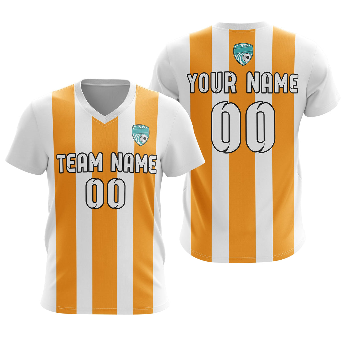 Custom Striker Stripe V-Neck D1 Soccer Sport Tops Jersey