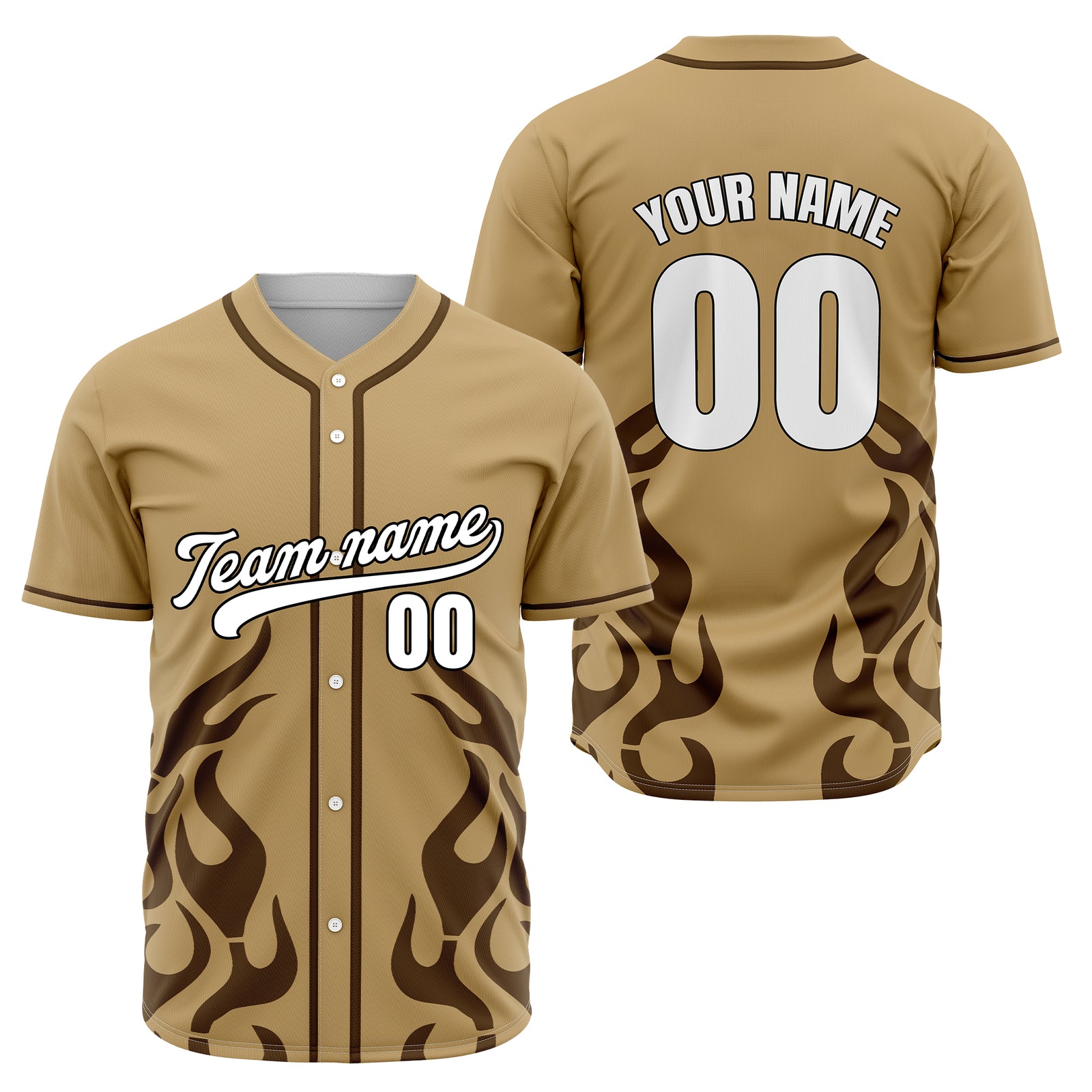 Custom Shadow Flames Blue Baseball Sports Jersey Personalized Uniform with Name & Number