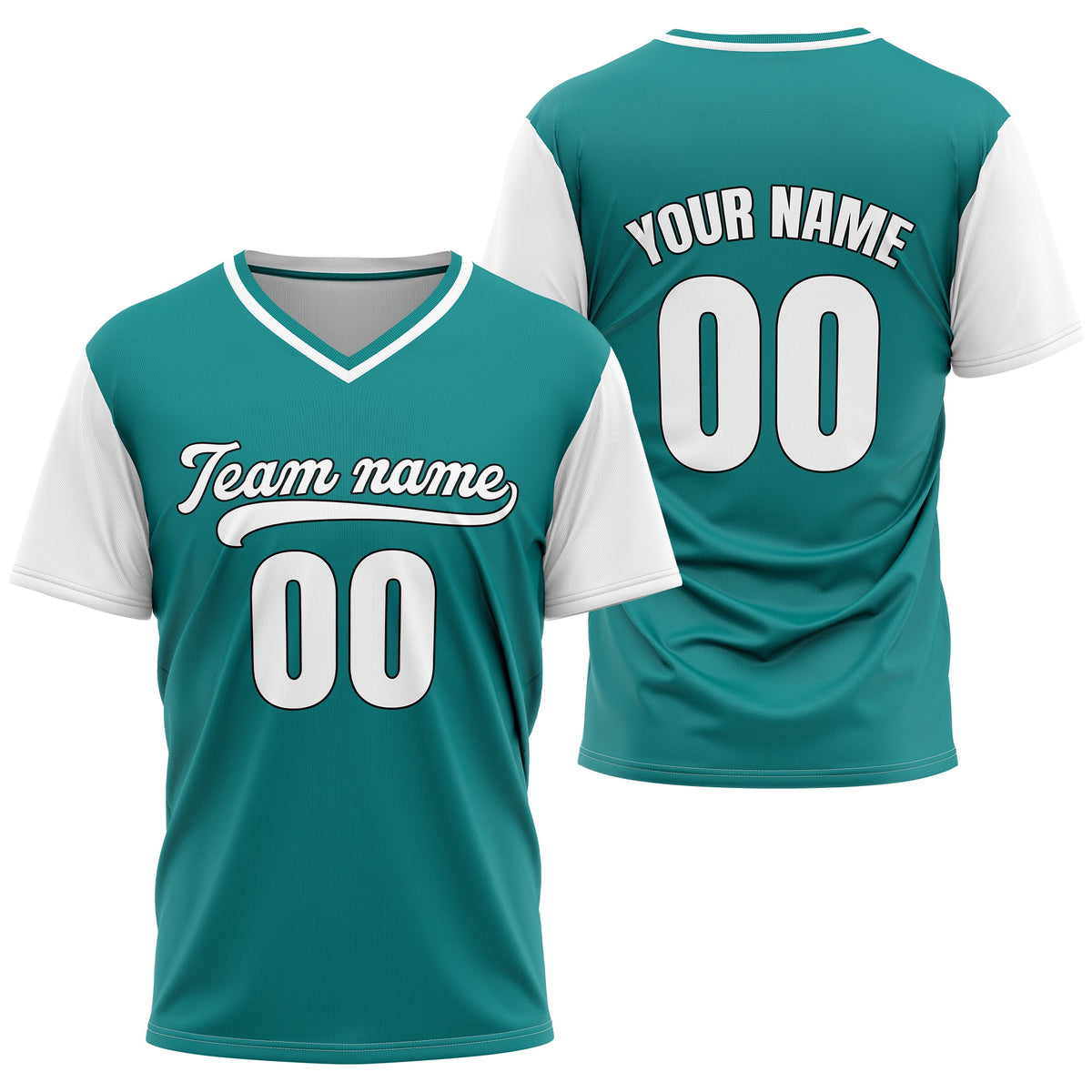Custom Victory Line Aqua Pullover Baseball Sports Jersey Personalized Uniform with Name & Number
