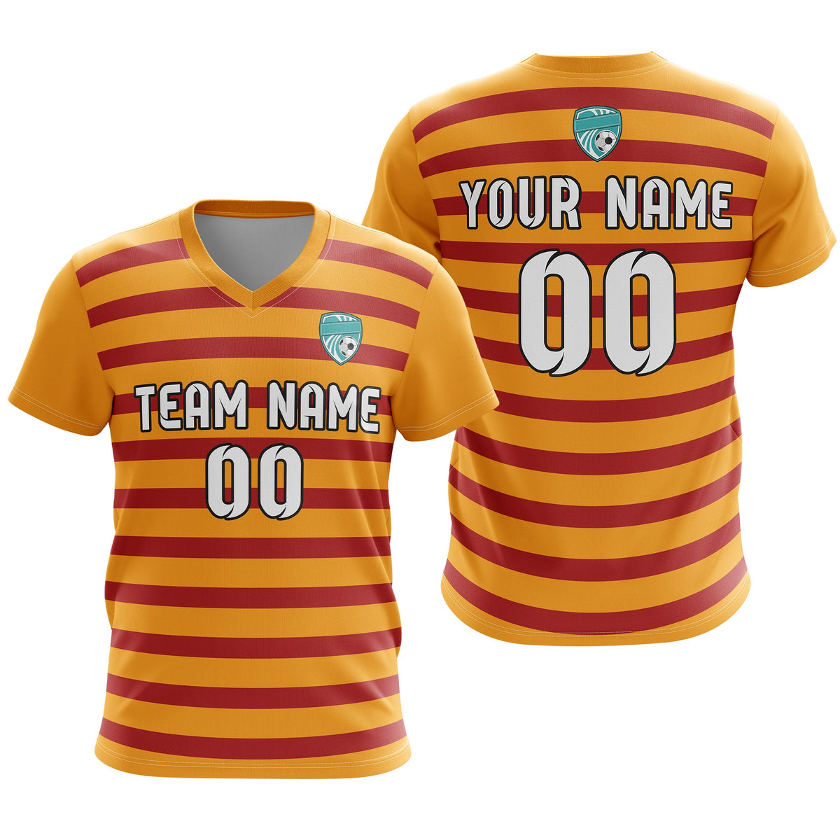 Custom V Neck Soccer Elite Stripe Pro D2 Sport Tops Jersey