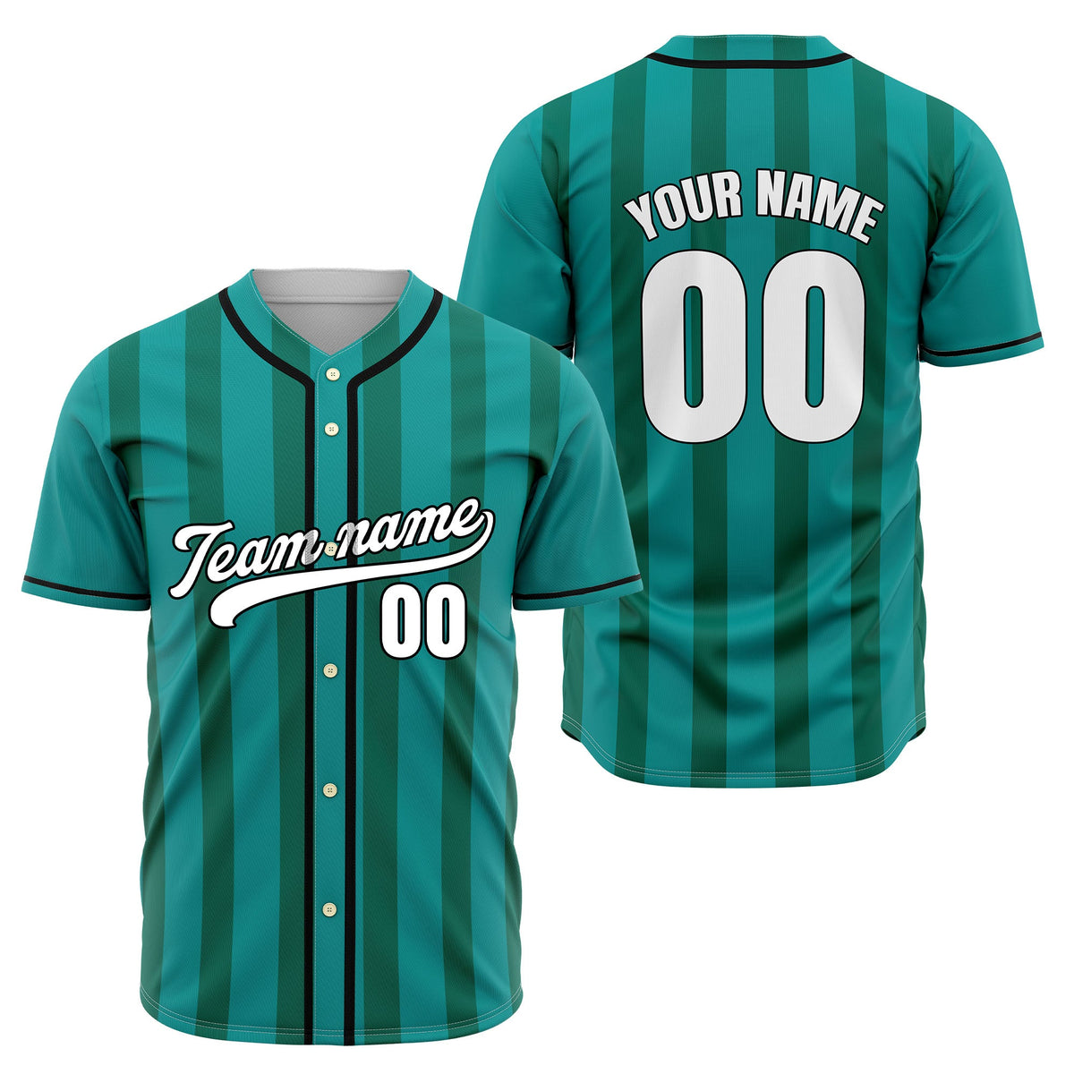 Custom Strikeforce Aqua Raglan Style Baseball Sports Jersey Personalized Uniform with Name & Number