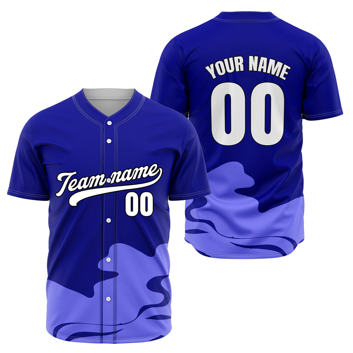 Custom Yellow Baseball Wave Sports Jersey Personalized Uniform with Name & Number