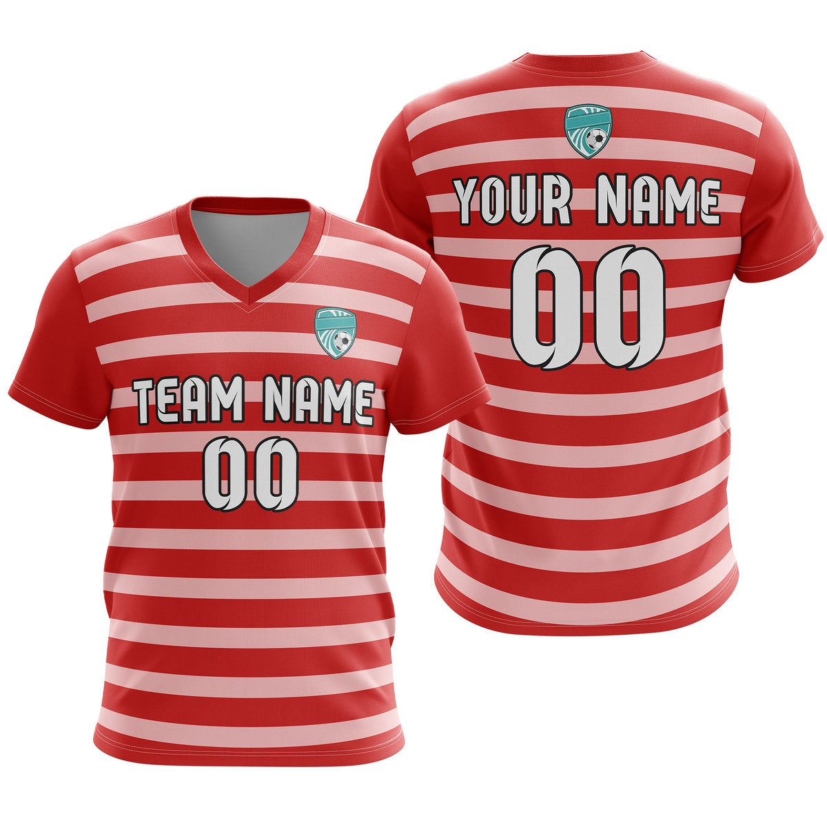 Custom V Neck Soccer Elite Stripe Pro D2 Sport Tops Jersey