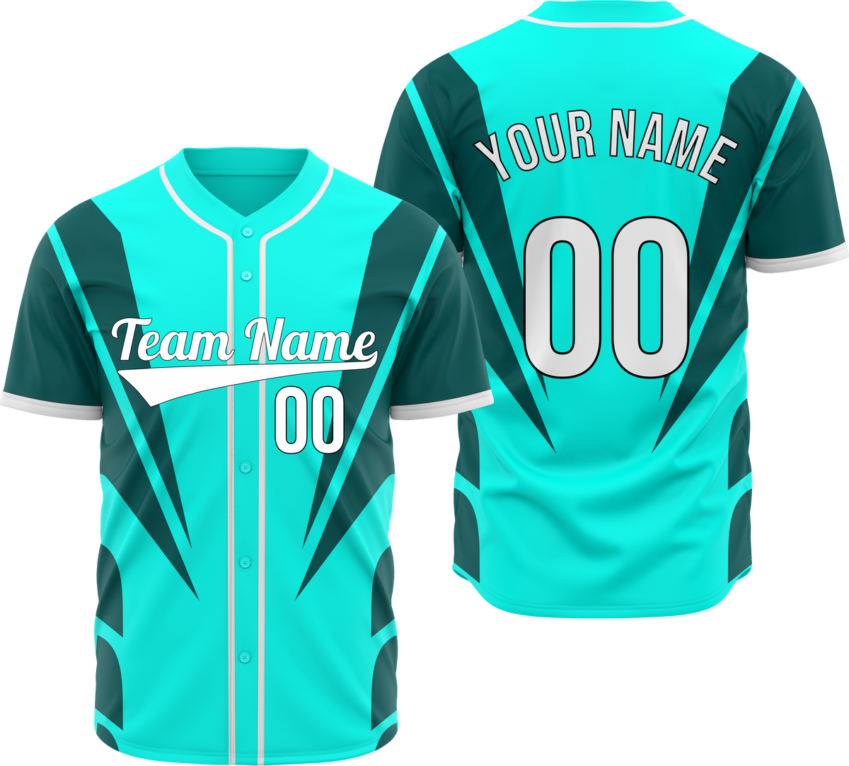 Custom Panel Flow Baseball Green Sports Jersey Personalized Uniform with Name & Number