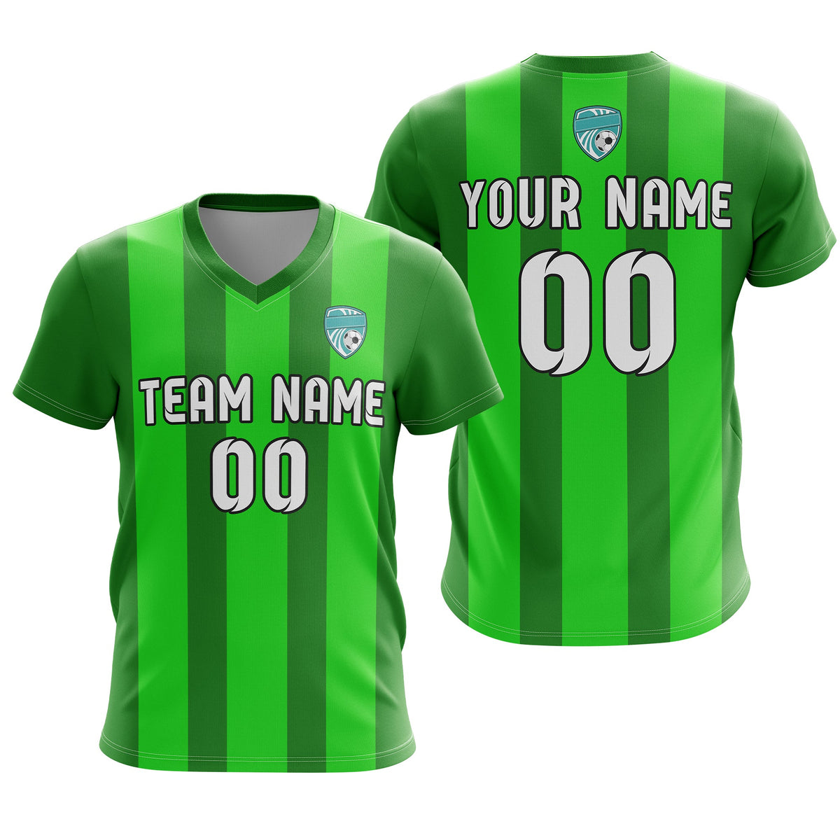Custom Striker Stripe V-Neck D1 Soccer Sport Tops Jersey