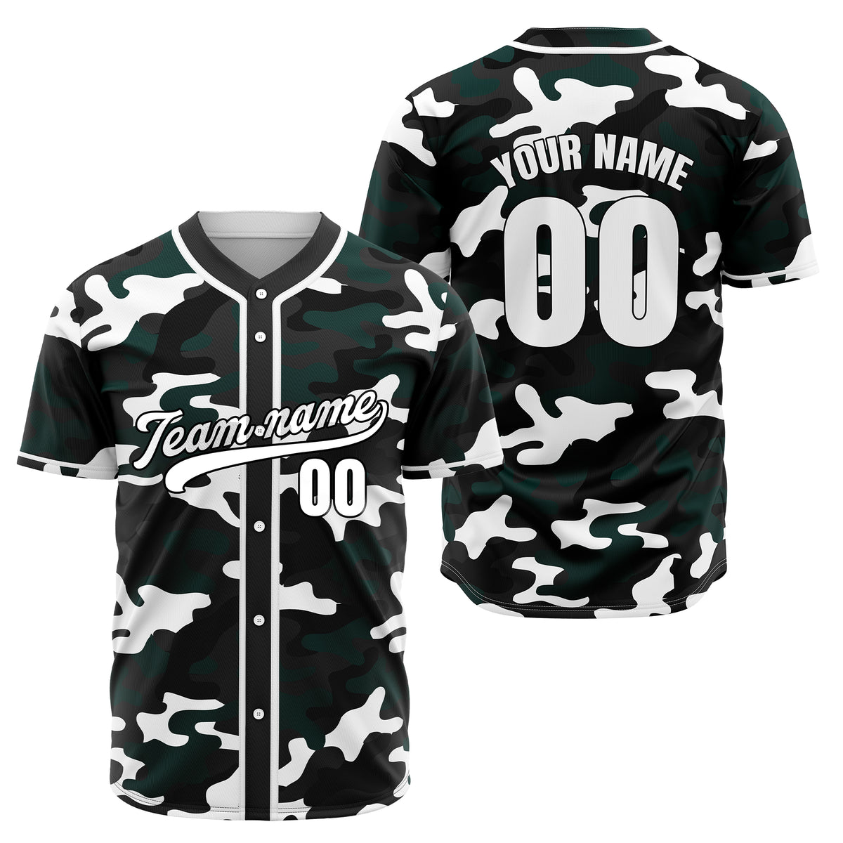 Custom Shadow Command Black Baseball Sports Jersey Personalized Uniform with Name &amp; Number