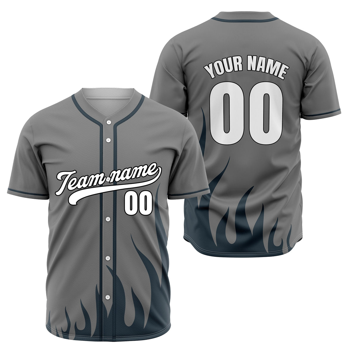 Custom Fire Pulse Aqua Baseball Sports Jersey Personalized Uniform with Name & Number