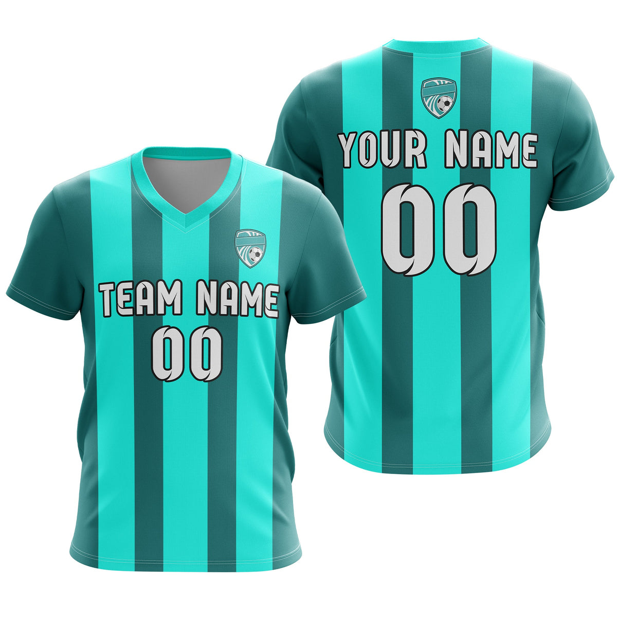 Custom Striker Stripe V-Neck D1 Soccer Sport Tops Jersey