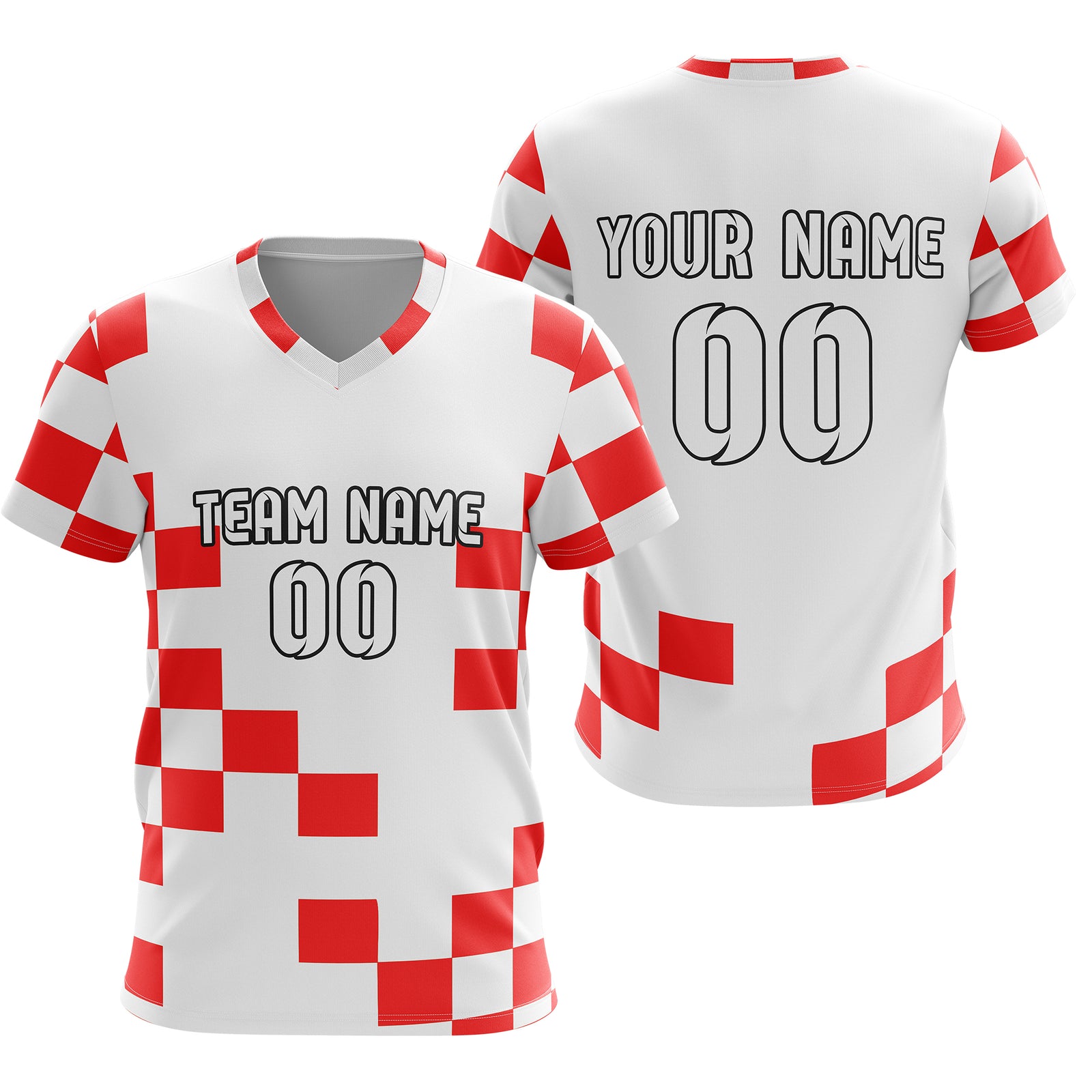 Custom CROATIA Fan Jersey Personalized with Name & Number