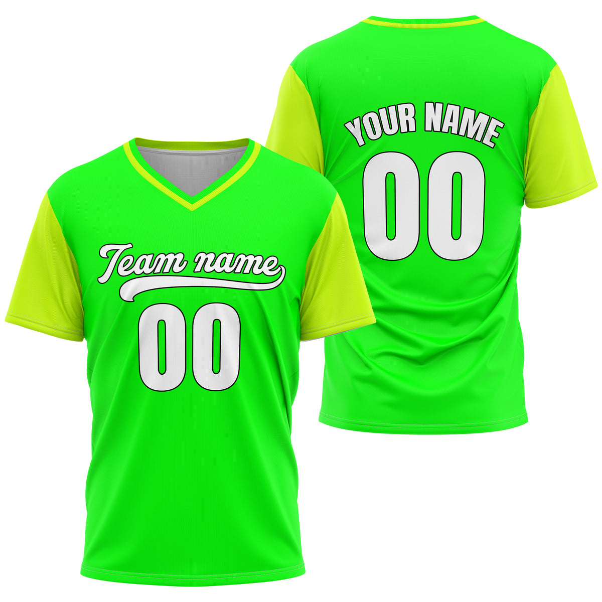 Custom Victory Line Neon Green Pullover Baseball Sports Jersey Personalized Uniform with Name & Number
