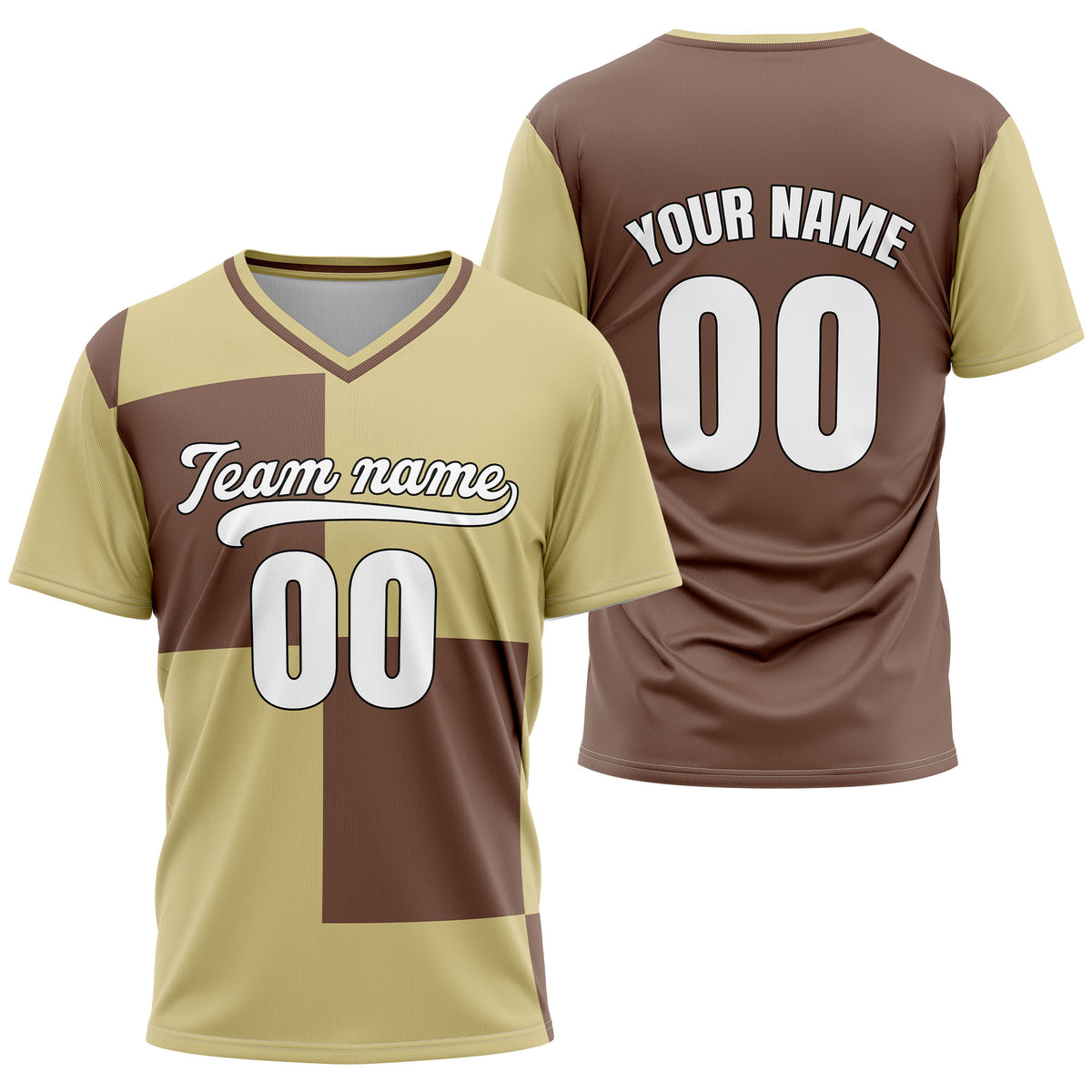 Custom Apex Colorblock Khaki Baseball Sports Jersey Personalized Uniform with Name &amp; Number