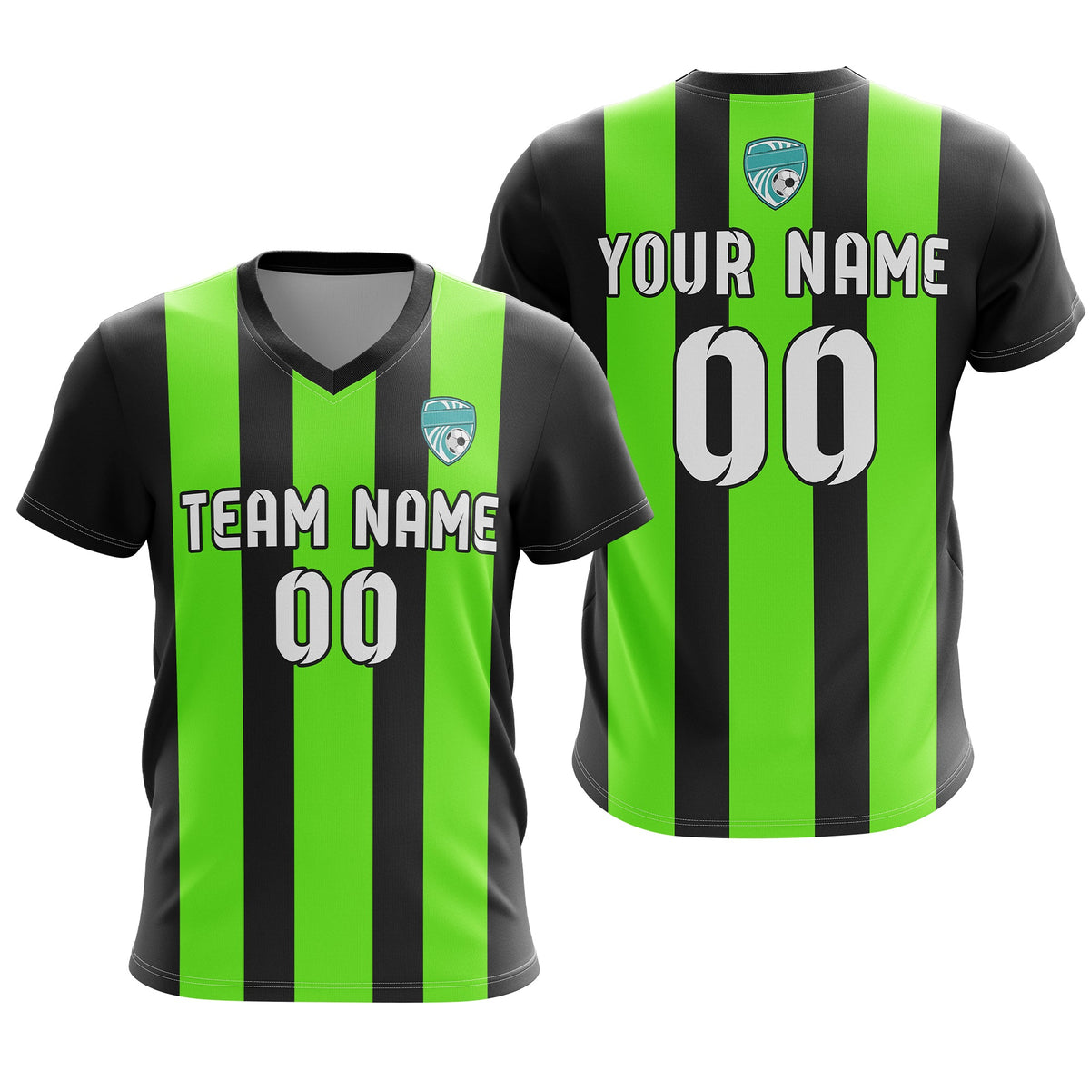 Custom Striker Stripe V-Neck D1 Soccer Sport Tops Jersey