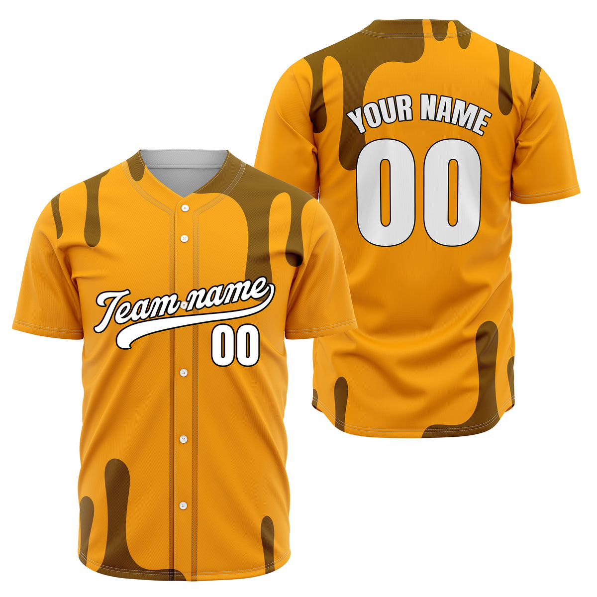 Custom Ink Dripline Orange Sports Jersey Personalized Uniform with Name &amp; Number