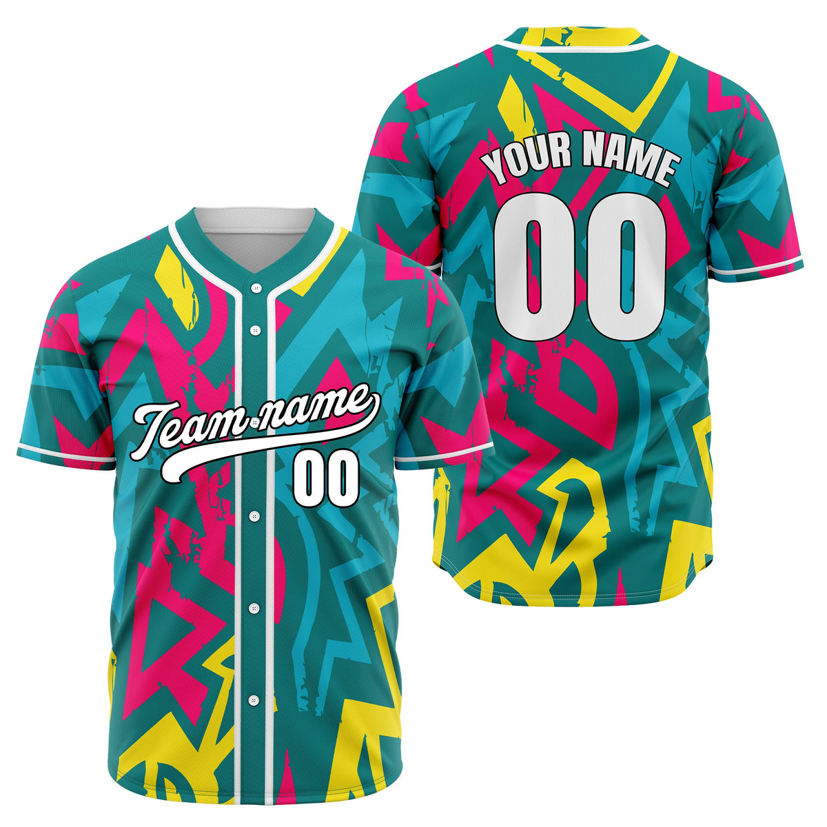 Custom Splash Aqua Baseball Sports Jersey Personalized Uniform with Name & Number