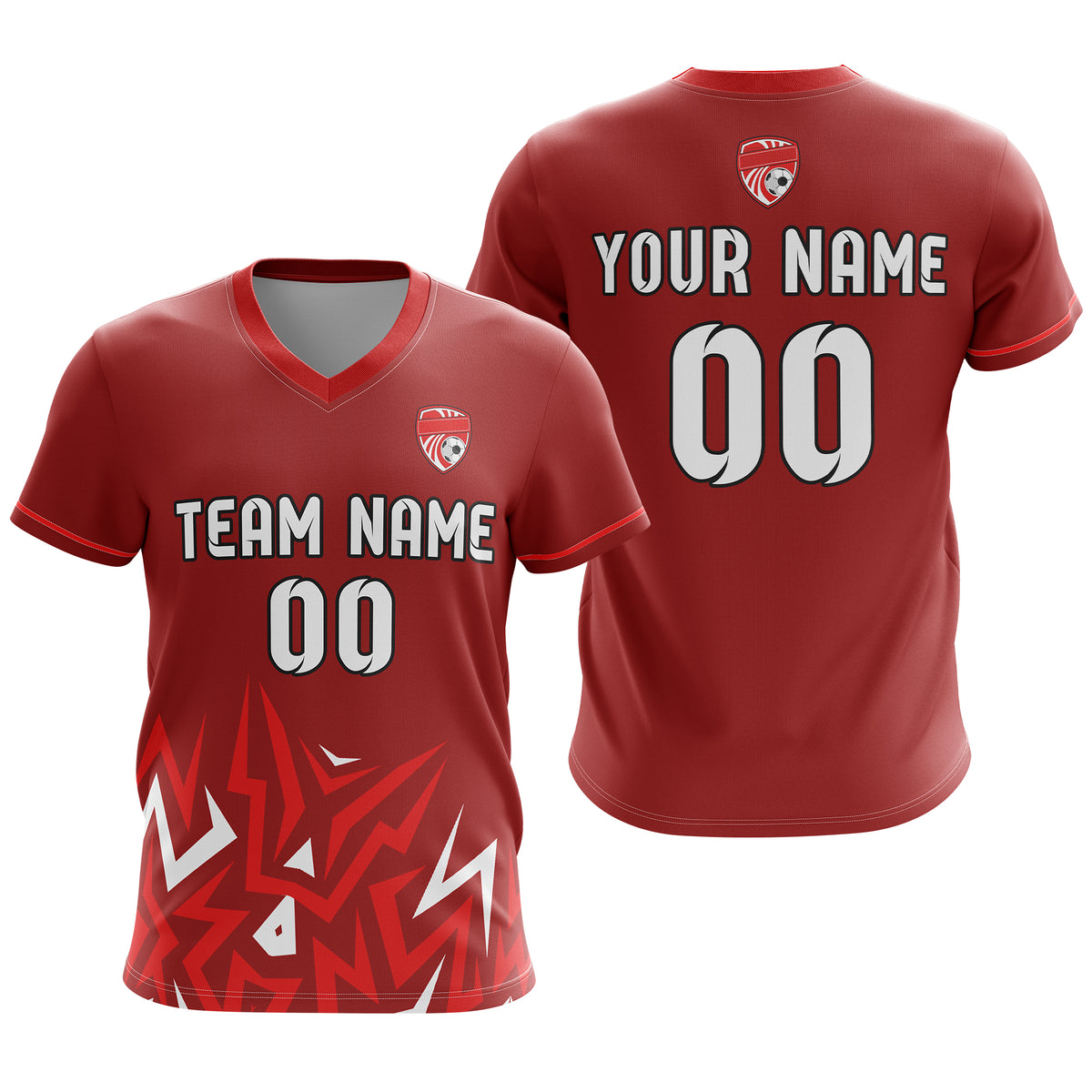 Custom Spark Strike V-Side Pattern Neon Green Soccer sport Tops Jersey