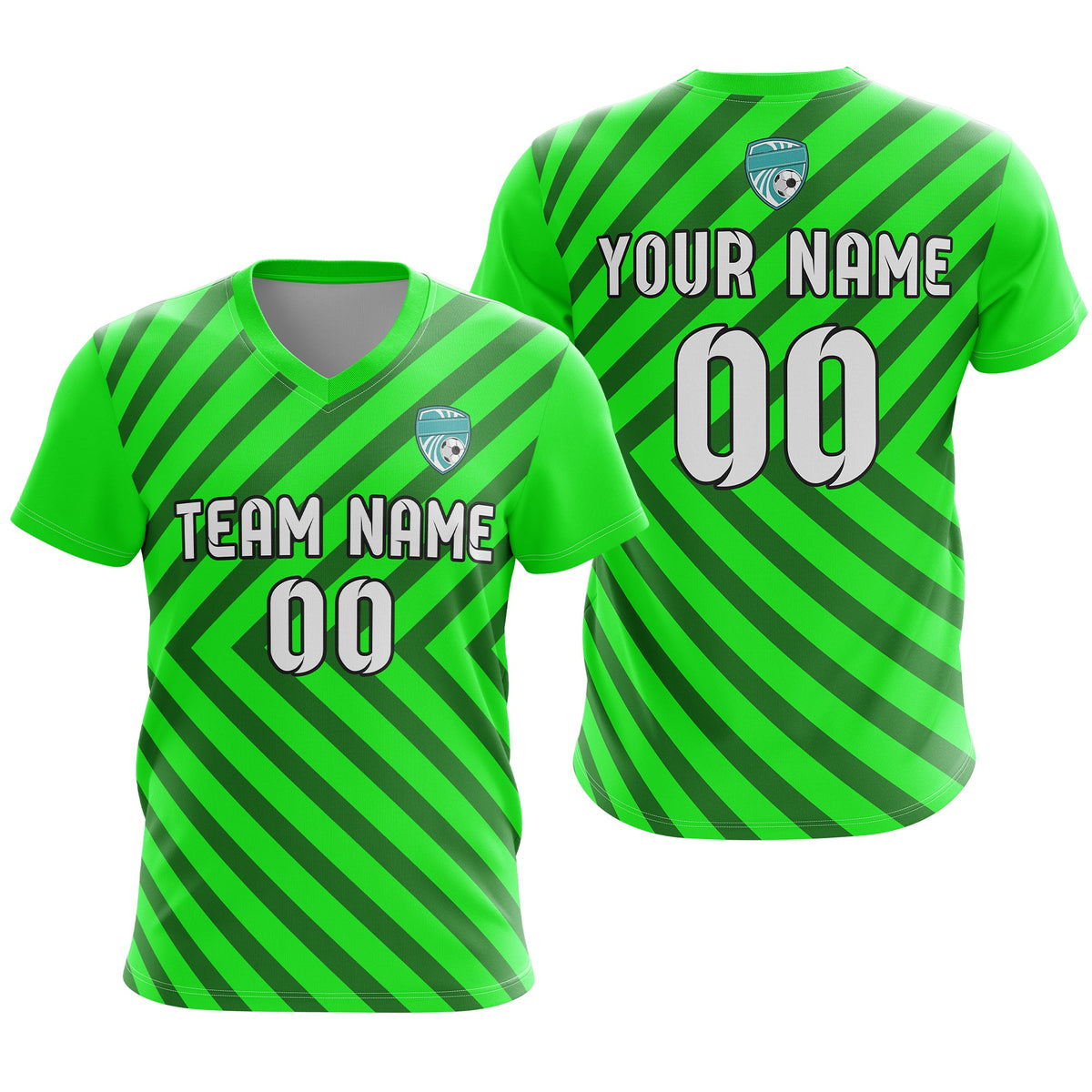 Custom Soccer Swift Stripe V-Neck D3 Sport Tops Jersey