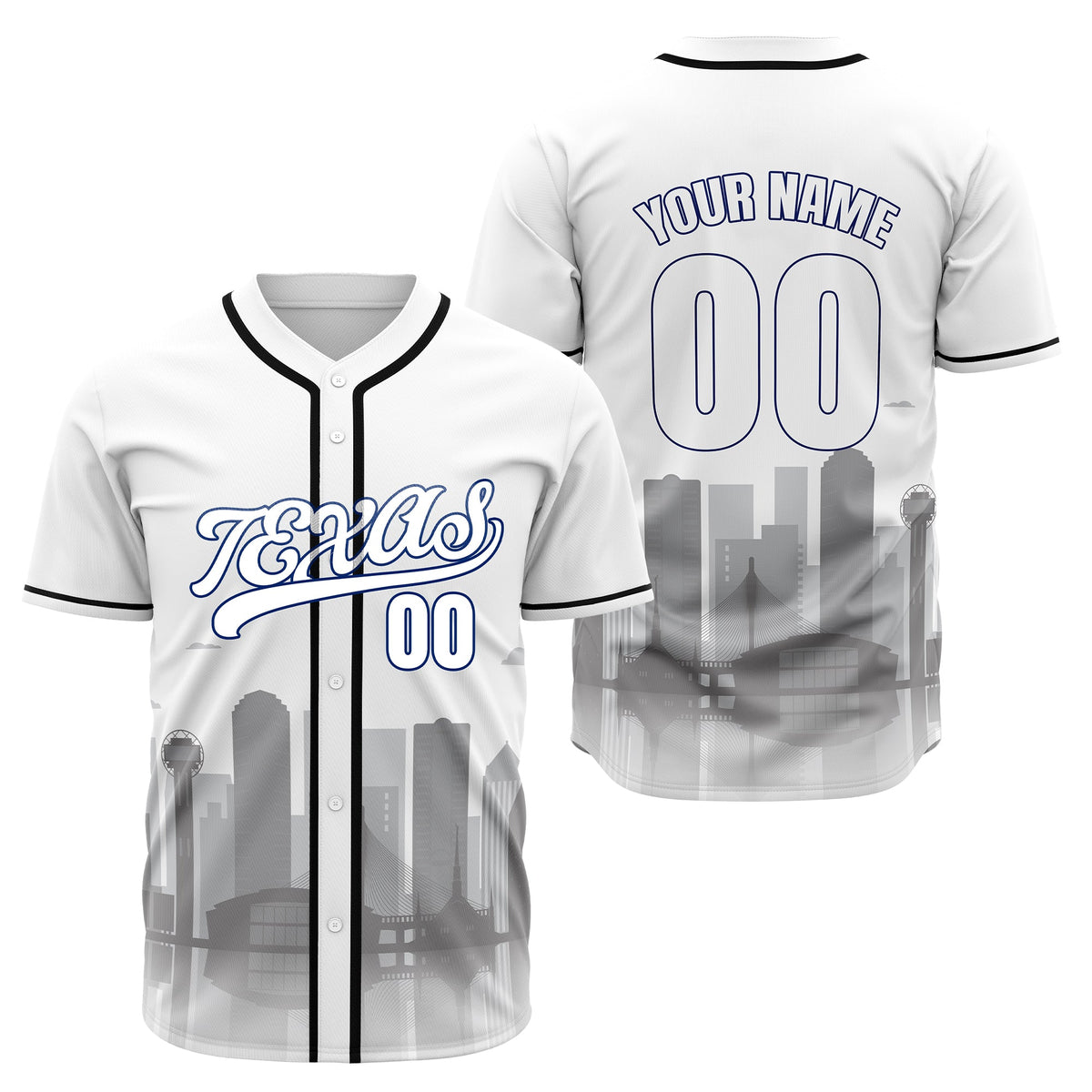 Custom City Lights Aqua Baseball Sports Jersey Personalized Uniform with Name & Number