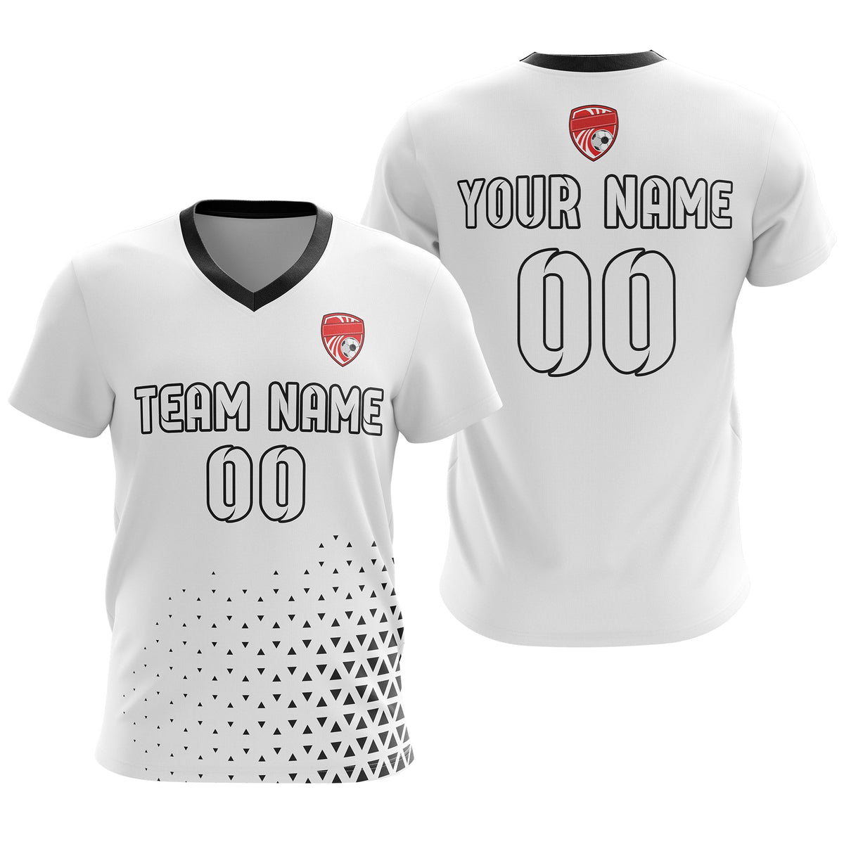 Custom Tri-Edge V-Side Pattern D3 Soccer Sport Tops Jersey