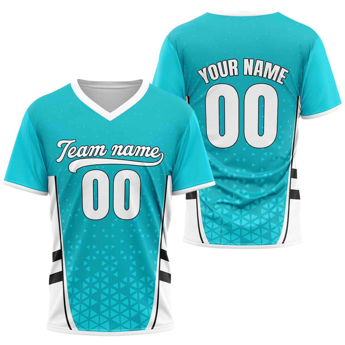 Custom HexaFade Aqua Pullover Baseball Sports Jersey Personalized Uniform with Name &amp; Number