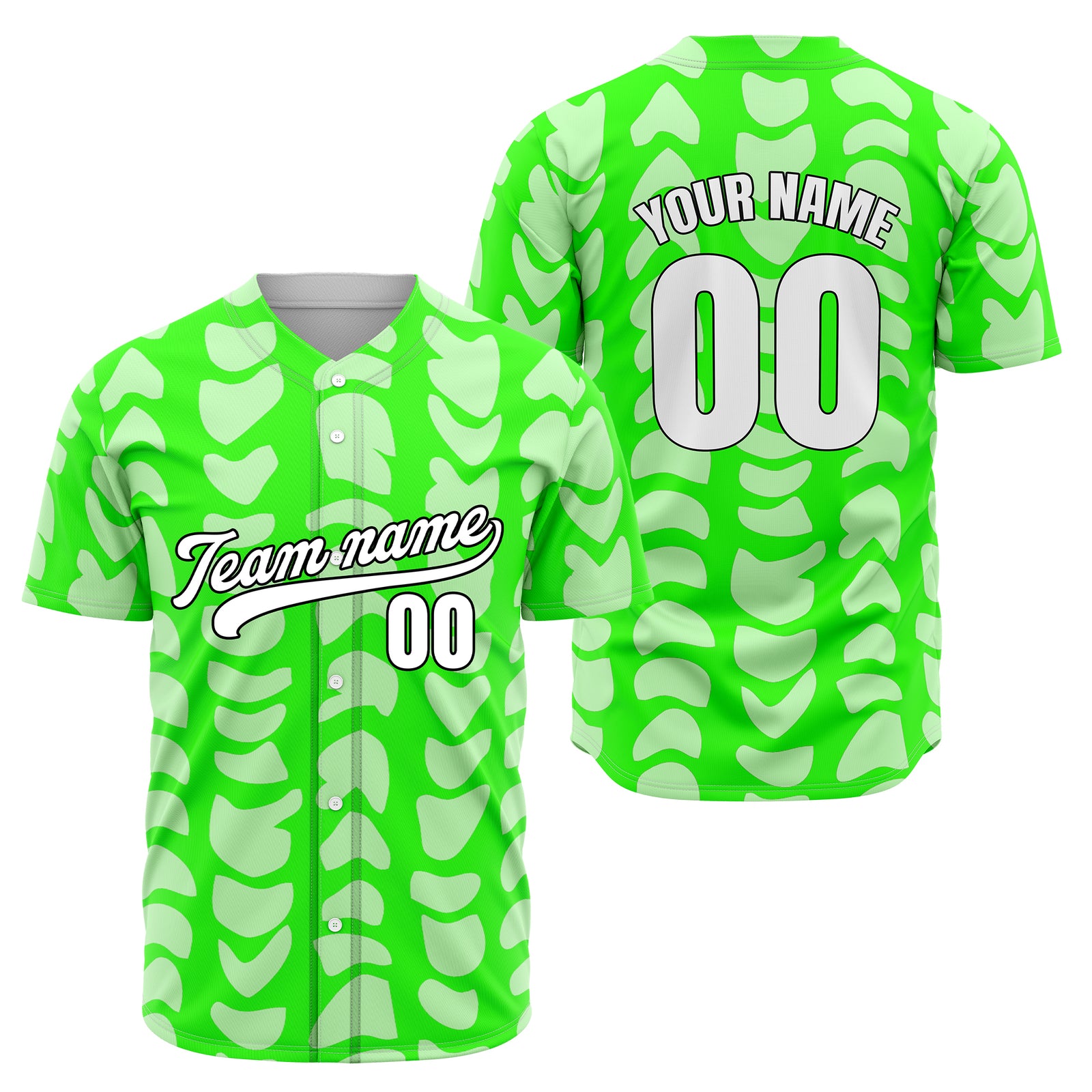 Custom Hawaii Waves Neon Green Baseball Sports Jersey Personalized Uniform with Name & Number