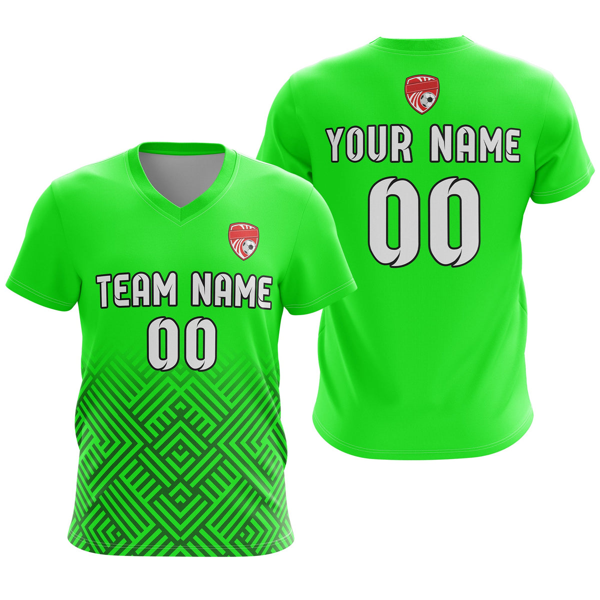 Custom Shadow Line V-Side Pattern D2 Soccer Sport Tops Jersey