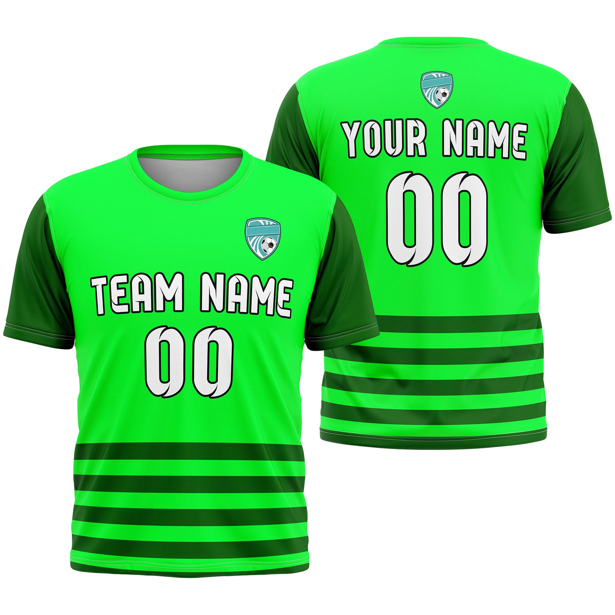 Custom Soccer R Stripes Volt Stripe D5 Sports Tops Jersey