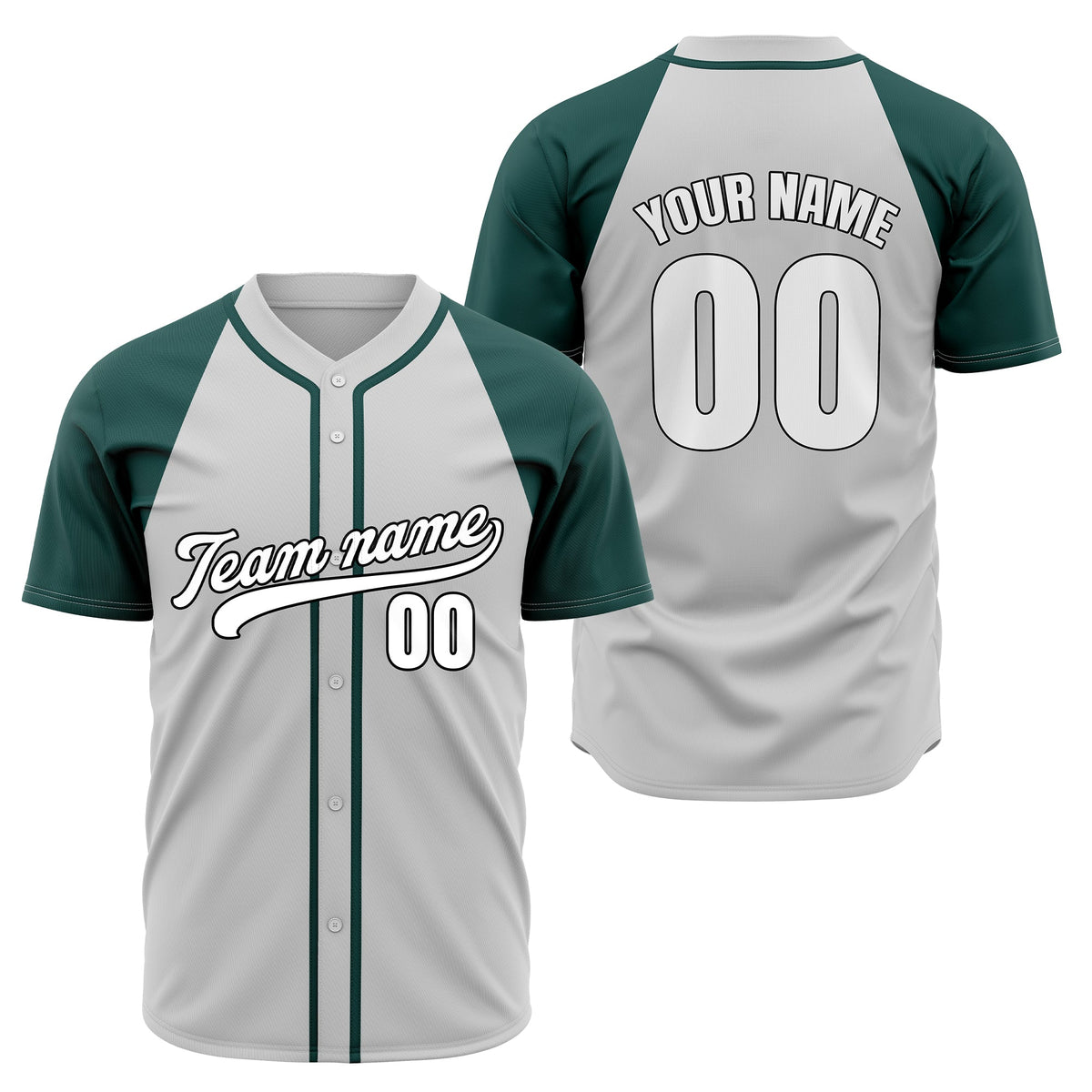 Custom Baseline Baseball Aqua Sports Jersey Personalized Uniform with Name & Number