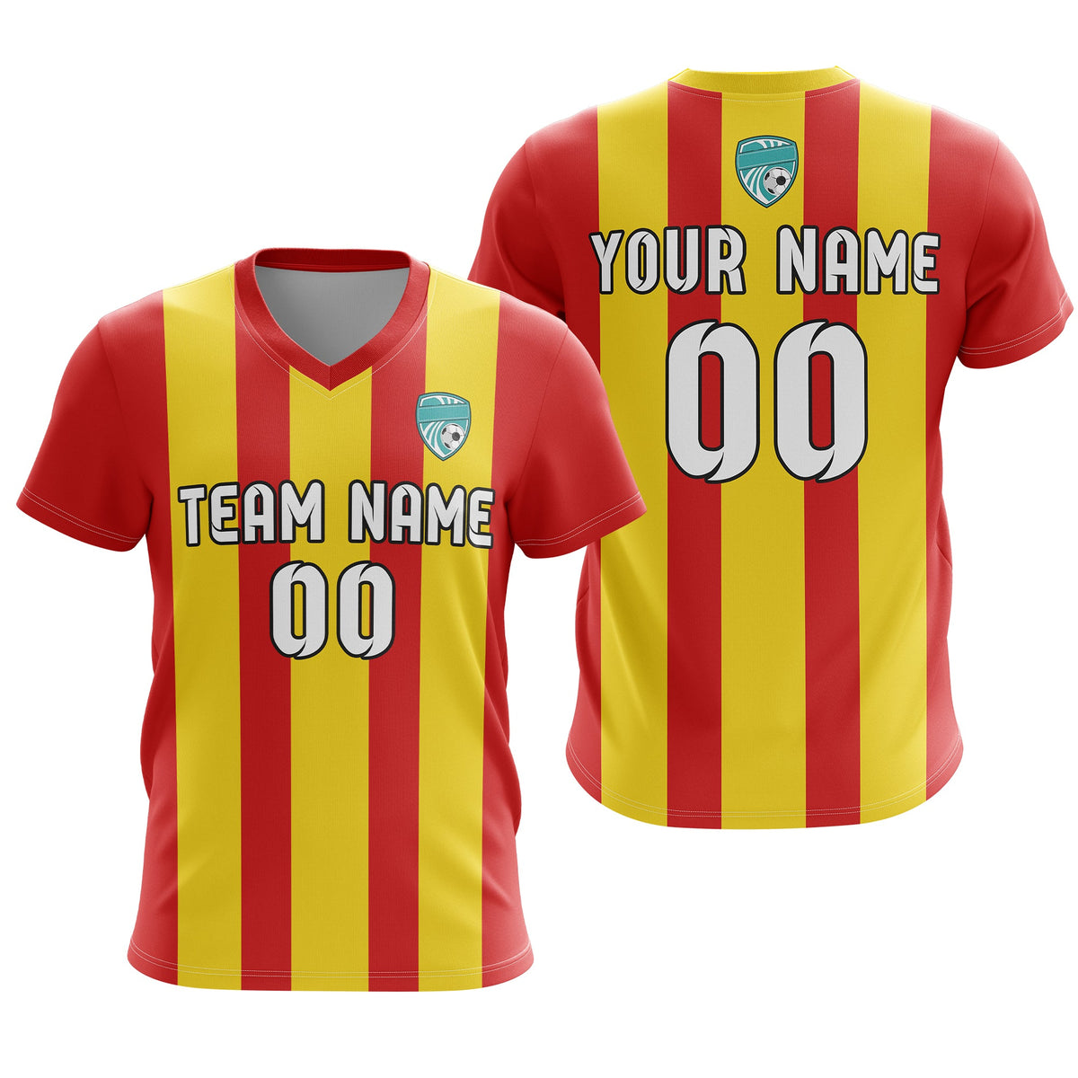 Custom Striker Stripe V-Neck D1 Soccer Sport Tops Jersey