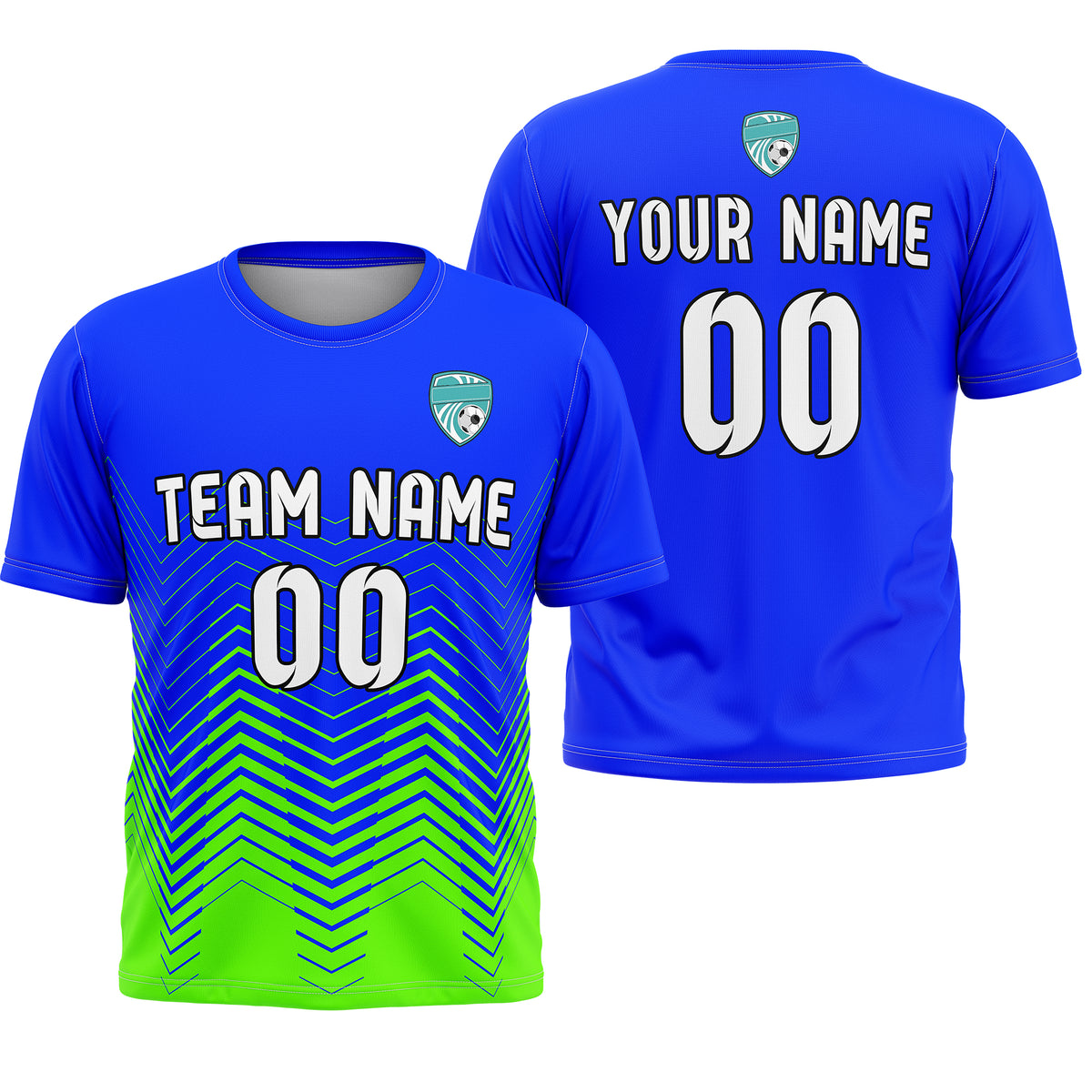 Custom Apex Strike R Side Pattern Blue Soccer sport Tops Jersey