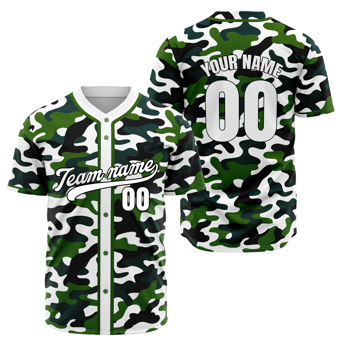 Custom Shadow Command White Baseball Sports Jersey Personalized Uniform with Name &amp; Number