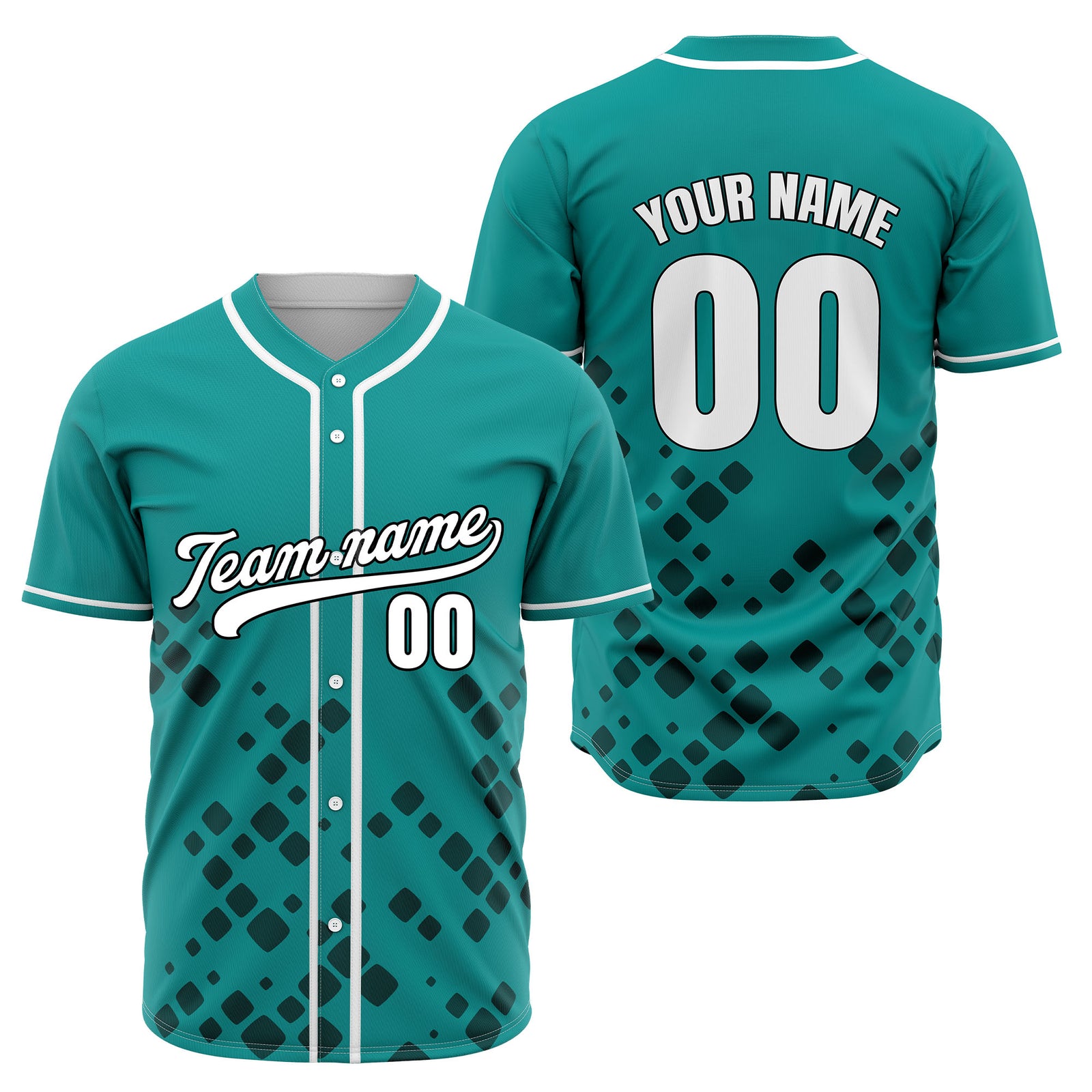 Custom Shadow Sparks Teal Baseball Sports Jersey Personalized Uniform with Name & Number