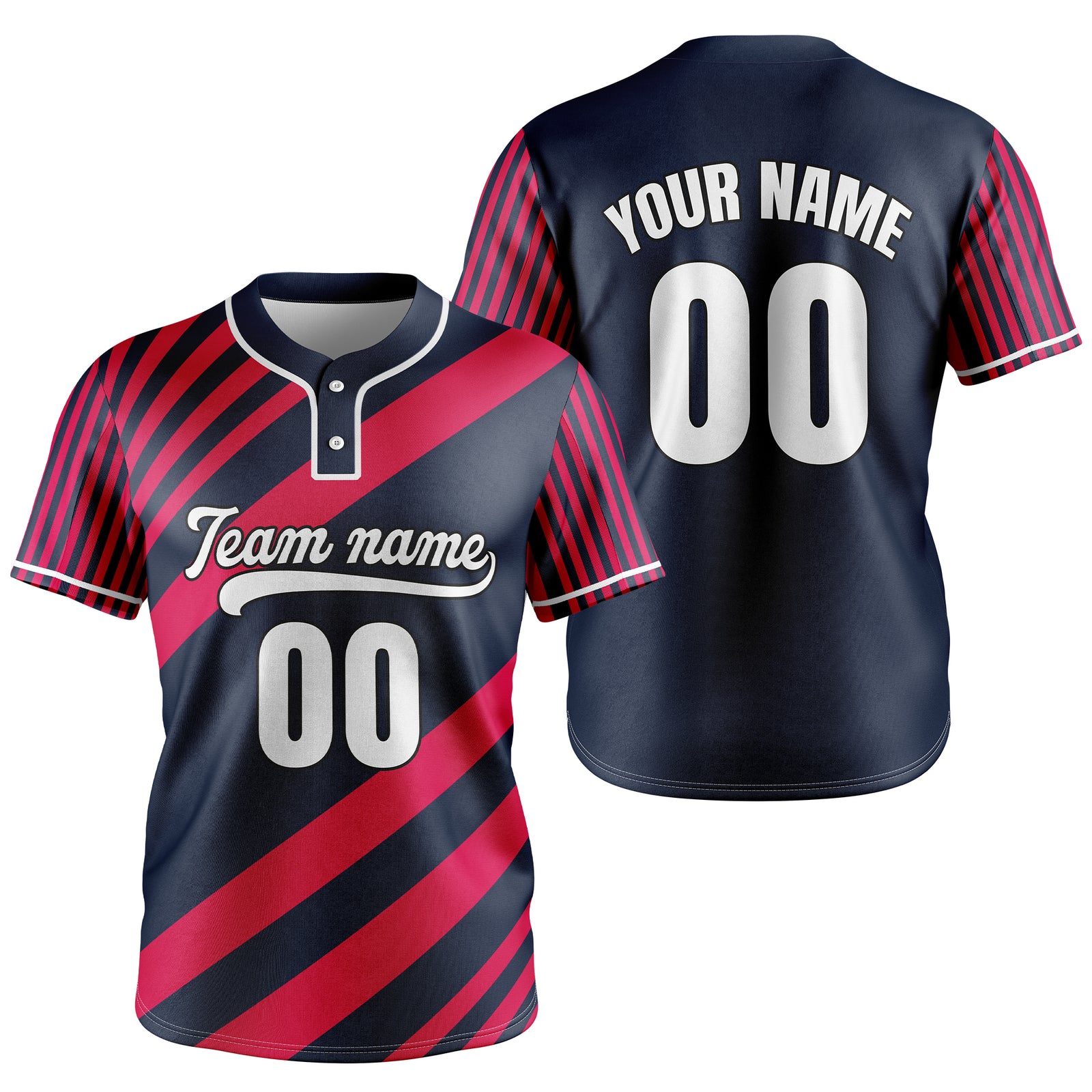 Custom Vibe Split Navy Baseball Sports Jersey Personalized Uniform with Name & Number