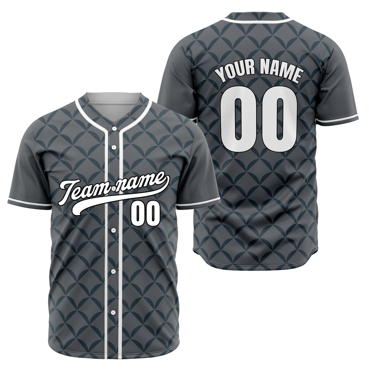 Custom Vertex Vibe Grey Baseball Sports Jersey Personalized Uniform with Name & Number