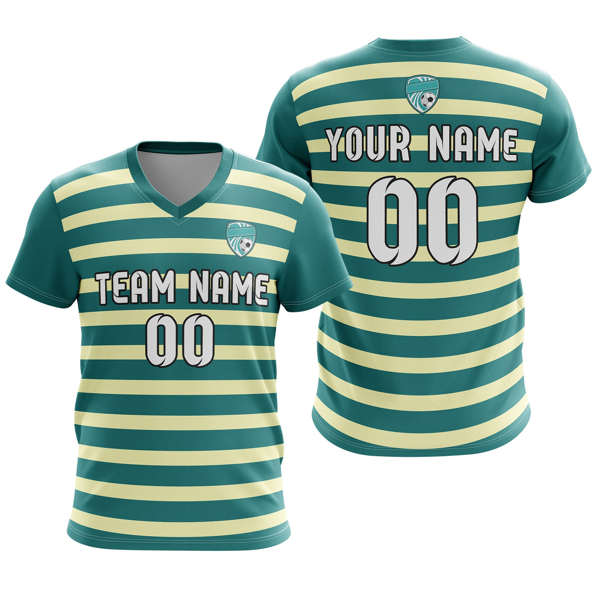 Custom V Neck Soccer Elite Stripe Pro D2 Sport Tops Jersey