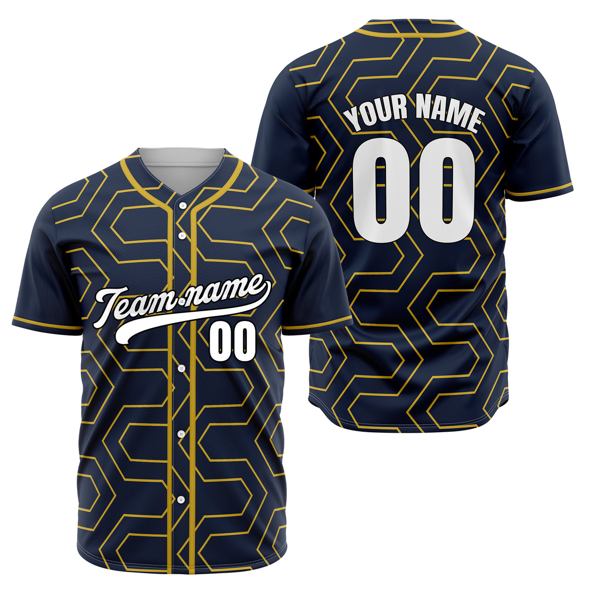 Custom Rhombus Rush Navy Sports Jersey Personalized Uniform with Name &amp; Number