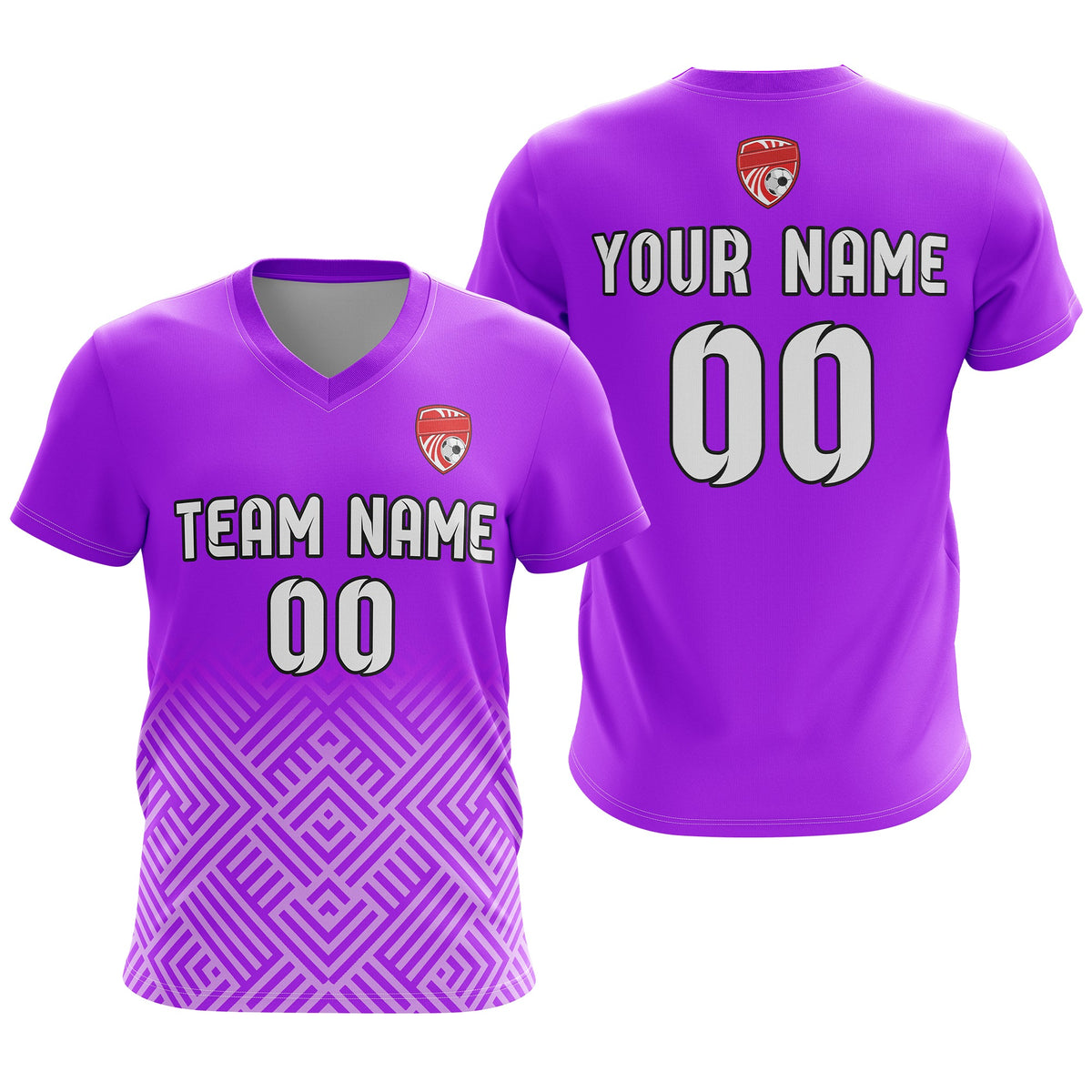 Custom Shadow Line V-Side Pattern D2 Soccer Sport Tops Jersey