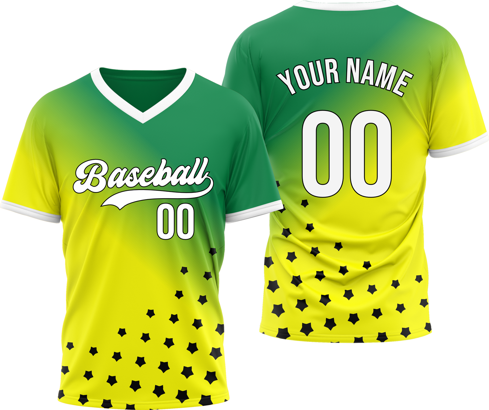 Custom Twilight Stars Baseball White Sports Jersey Personalized Uniform with Name & Number