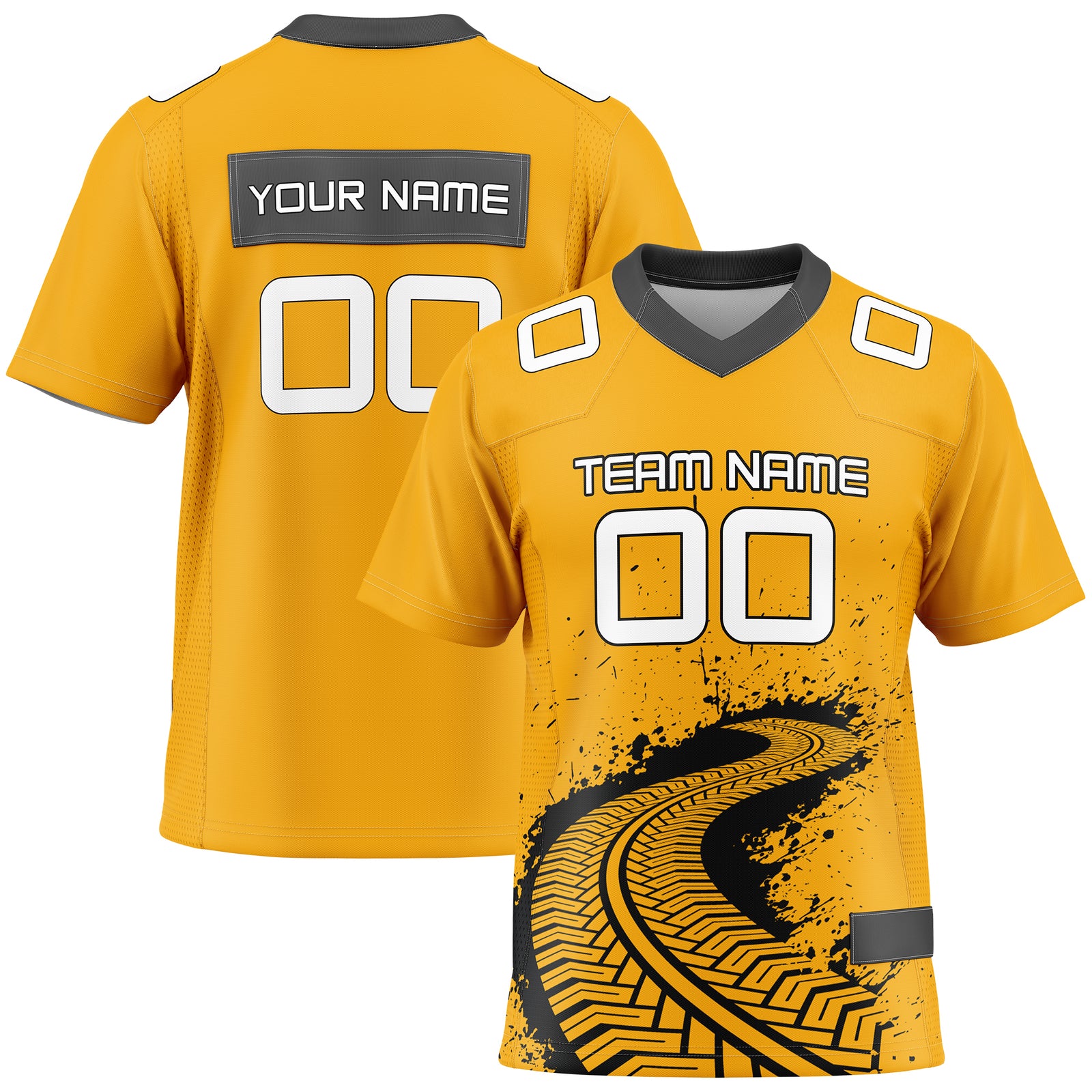 Custom Elite Sideways Drift Orange  Mesh Authentic Football Jersey