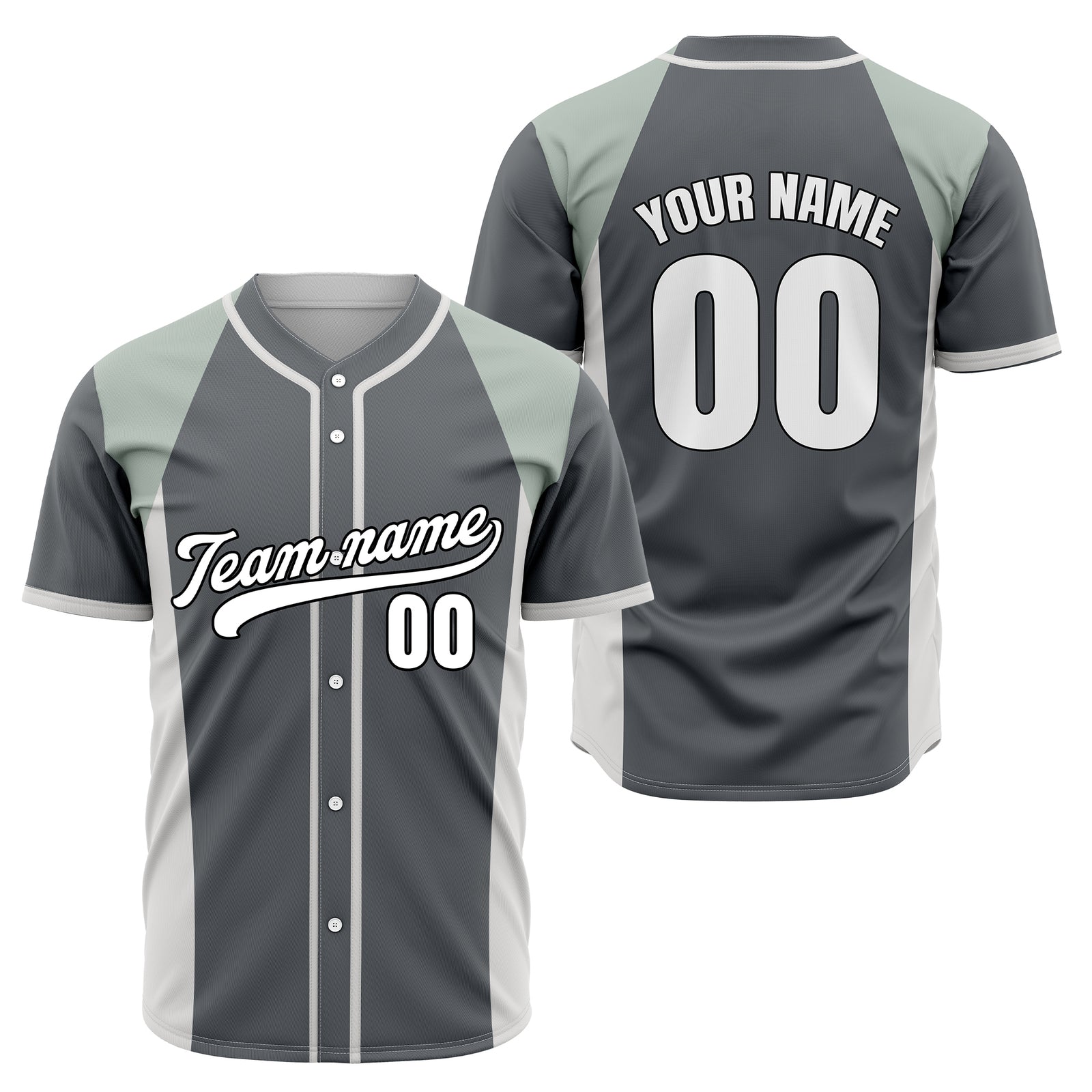 Custom Timeless Stripes Baseball Dark Grey Sports Jersey Personalized Uniform with Name & Number