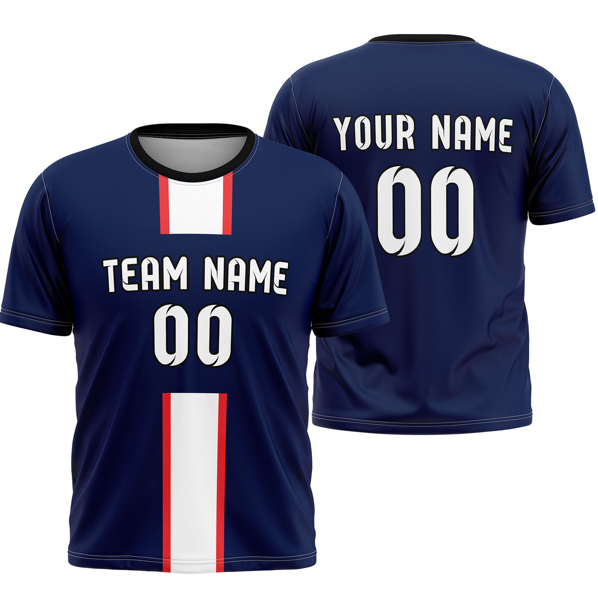 Custom Paris Saint Fan Jersey Personalized with Name &amp; Number