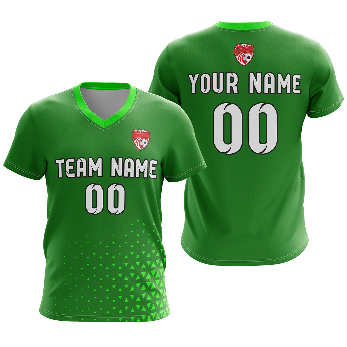 Custom Tri-Edge V-Side Pattern D3 Soccer Sport Tops Jersey